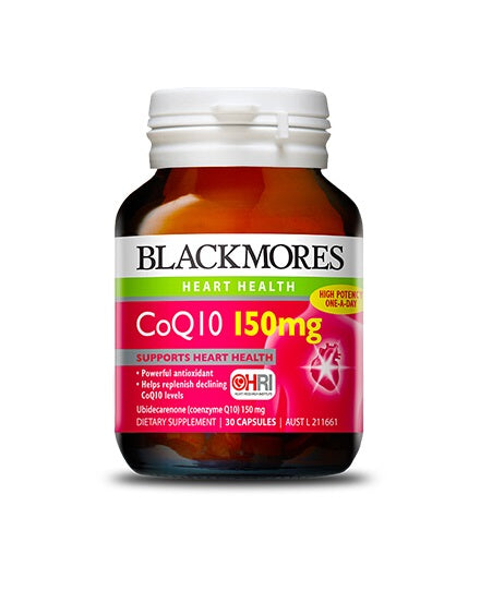【包邮包税】BLACKMORES澳佳宝CoQ10 150mg高浓缩辅酶Q10心软胶囊  30粒