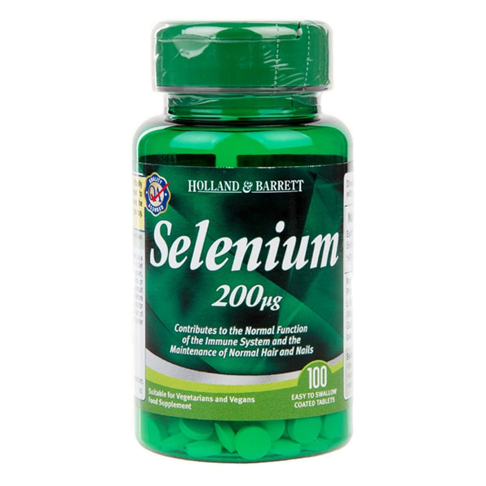 【现货包邮】荷柏瑞（Holland & Barrett）Selenium酵母硒螯合硒硒片200μg 100片