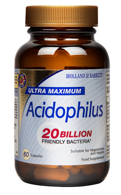 【现货包邮】荷柏瑞（Holland&Barrett）Acidophilus 20 BILLION加强版200亿成人益生菌 60粒