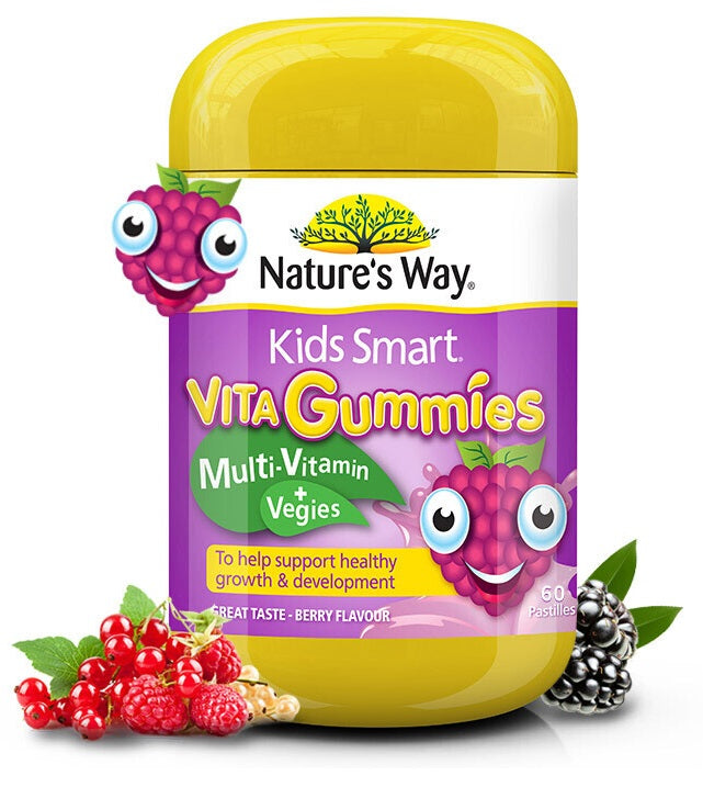 【包邮包税】澳洲Nature's Way佳思敏儿童维生素果蔬菜软糖 60粒