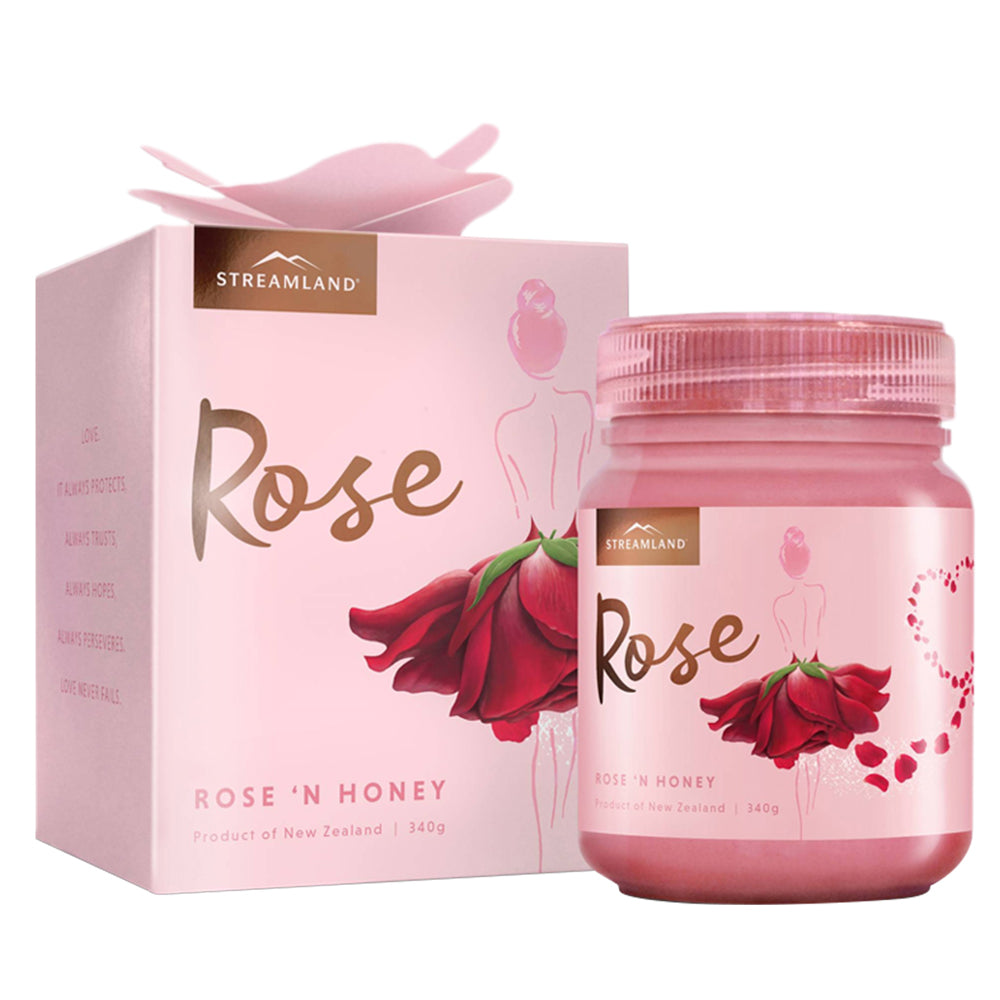 【包邮包税】新西兰Streamland新溪岛Rose ‘n HONEY 玫瑰蜂蜜礼盒装 340g