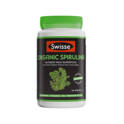 【包邮包税】澳洲Swisse ORGANIC SPIRULINA有机天然高浓度螺旋藻片 100片