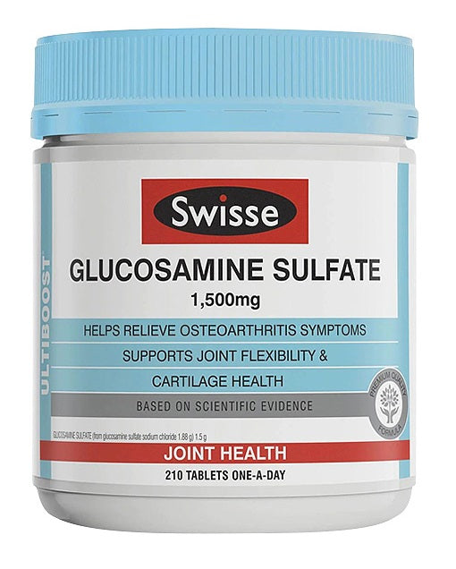 【包邮包税】澳洲Swisse GLUCOSAMINE SULFATE维骨力葡萄糖胺片1500mg 210粒