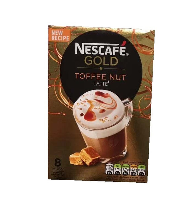 【包邮包税】Nestle GOLD雀巢金牌速溶花式咖啡 TOFFEE NUT （latte）太废榛果拿铁 19.5gx8条