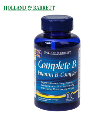 【现货包邮】荷柏瑞（Holland & Barrett）Vitamin B-Complex B族复合维生素b1 b2 b6族片维他命 100粒